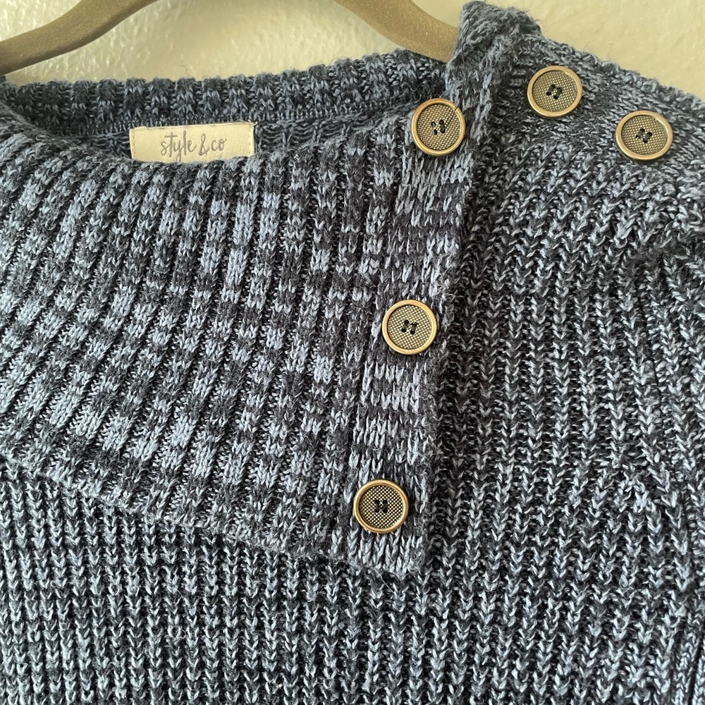 Style & Co Womens Envelope Neck Kangaroo Pocket Knit Sweater Sz PP00. - Picture 5 of 7